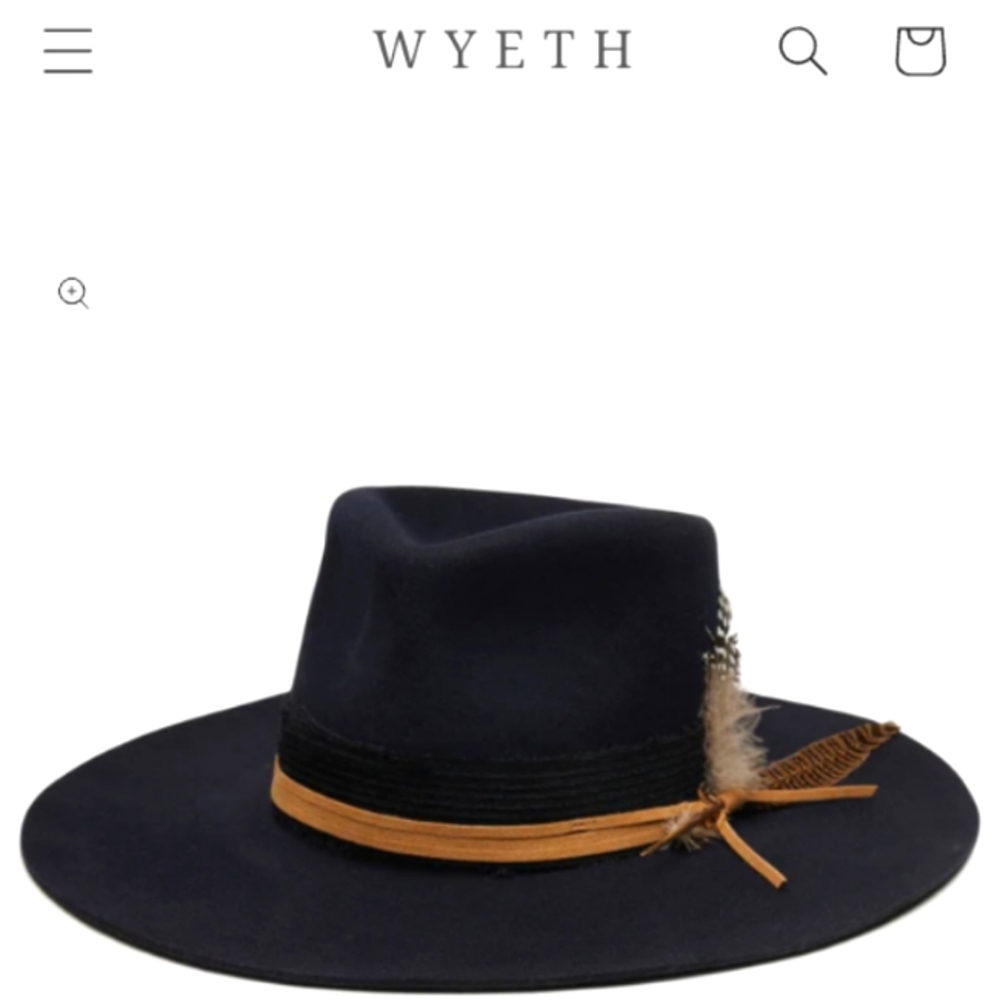 NWT Wyeth Olin Wylder Indie Midnight size Medium Rancher Hat
